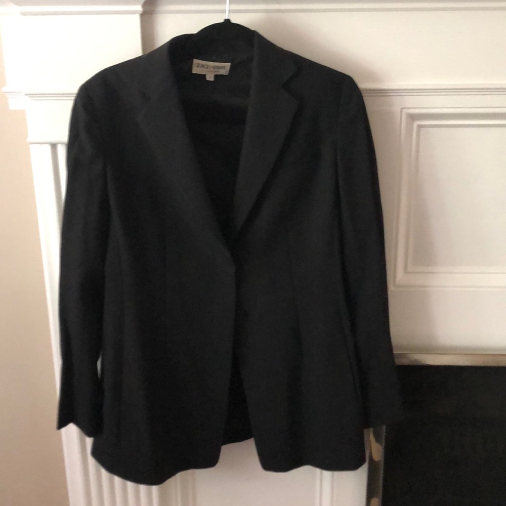 Black suit with straight leg pants barely worn